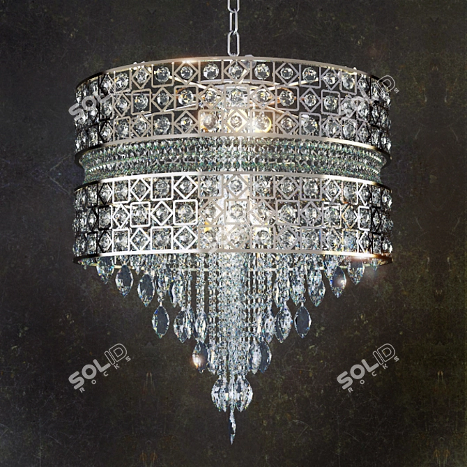 PANDORA Crystal Chandelier: Modern Elegance 3D model image 1