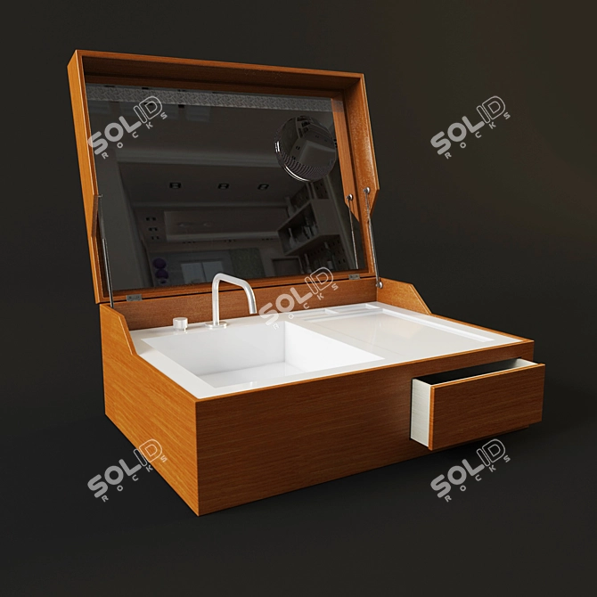 Mobile Washbasin Kit: Cleanliness on the Go 3D model image 1