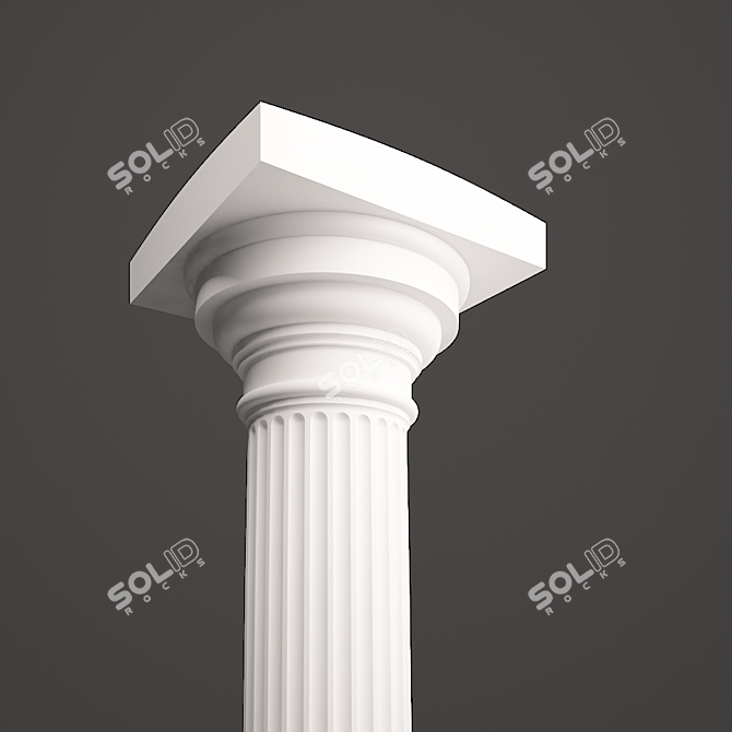 Grecian Elegance: Eclectic Greek Column 3D model image 1