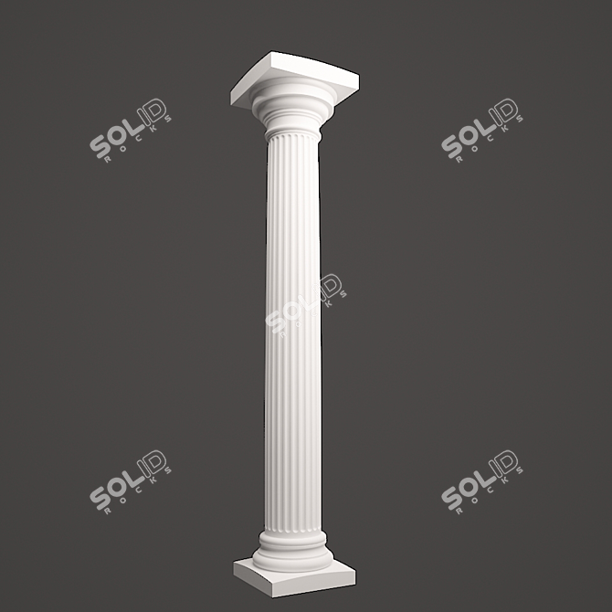 Grecian Elegance: Eclectic Greek Column 3D model image 2