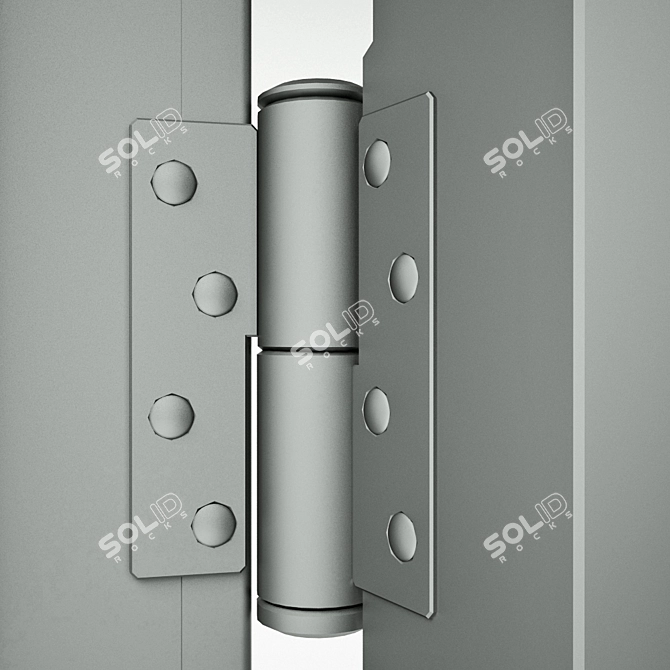 Simple Iron Entrance Door - 2000x900 Size 3D model image 1