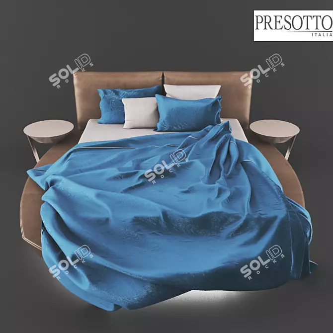 Presotto Zero Round Bed 3D model image 1