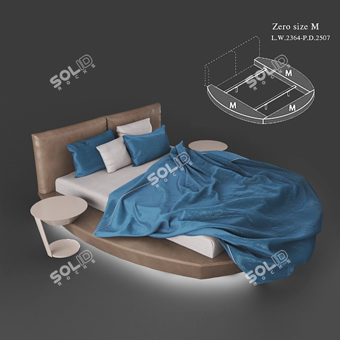 Presotto Zero Round Bed 3D model image 2