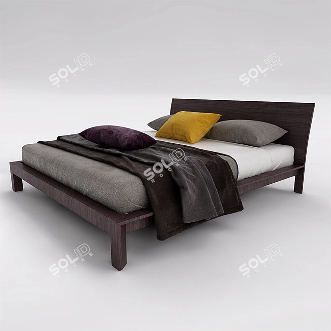 Luxury Molteni Bed | Exquisitely Crafted 3D model image 1