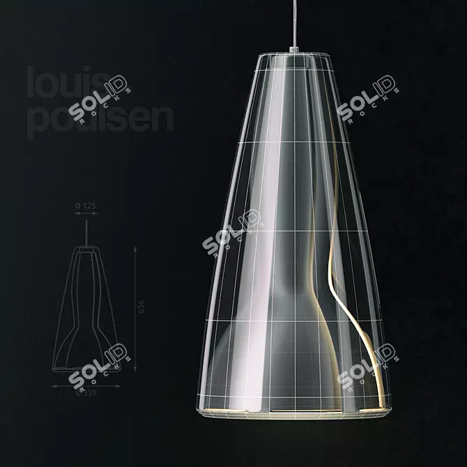 Louis Poulsen Queen Pendant Light 3D model image 2