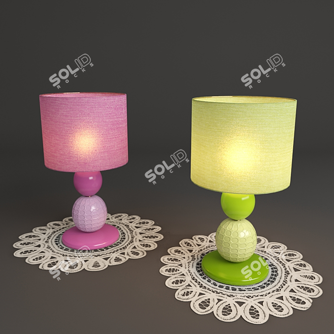 Modern Glass Table Lamp 3D model image 1