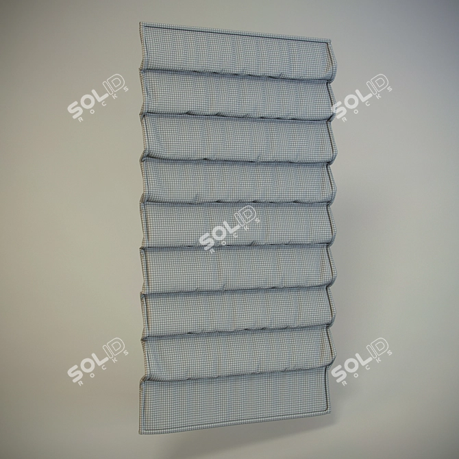 Versatile Roman Blinds - Adjustable Heights 3D model image 3