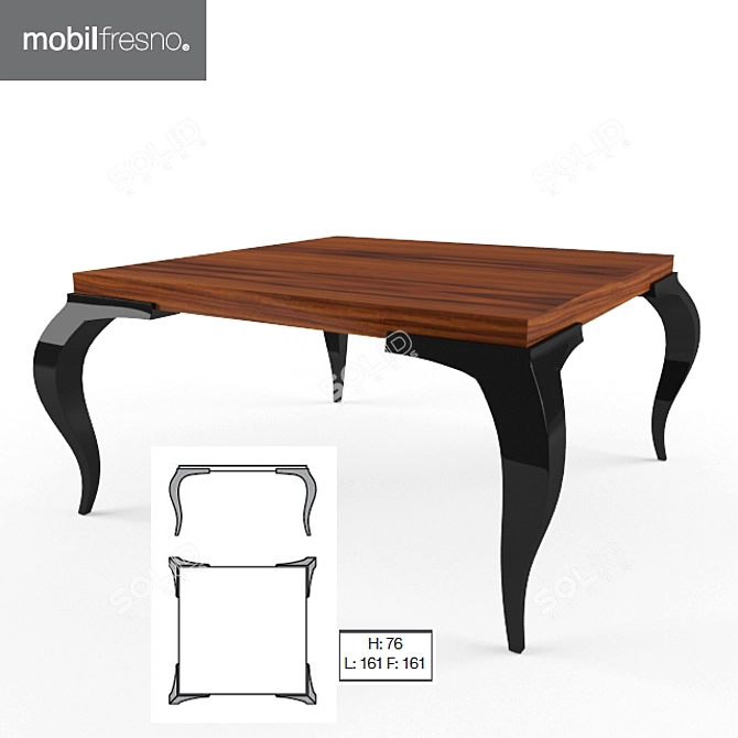 ABRIL Dining Table 3D model image 1