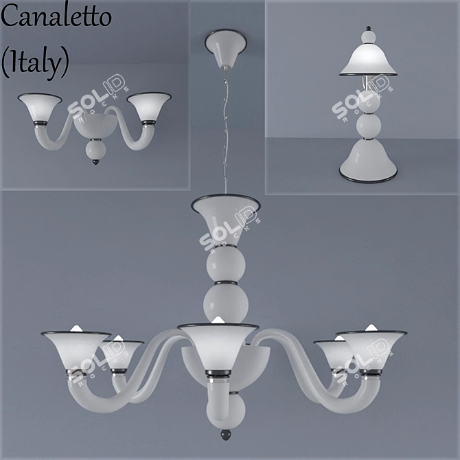 Elegant Canaletto Lighting Set 3D model image 1