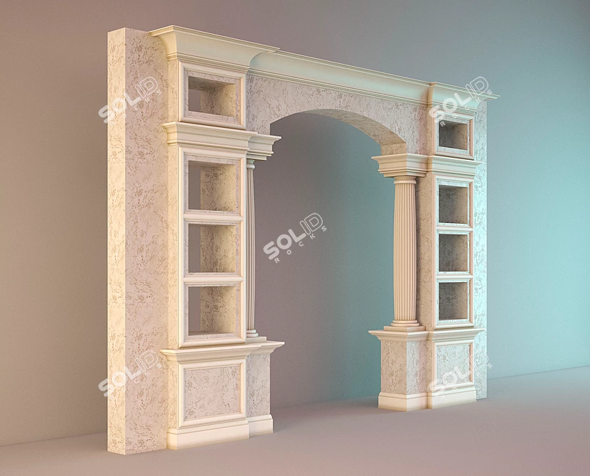 Elegant Archway Portal 3D model image 1