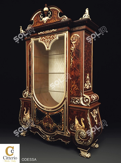 Italian Elegance: Citterio Odessa Showcase 3D model image 2