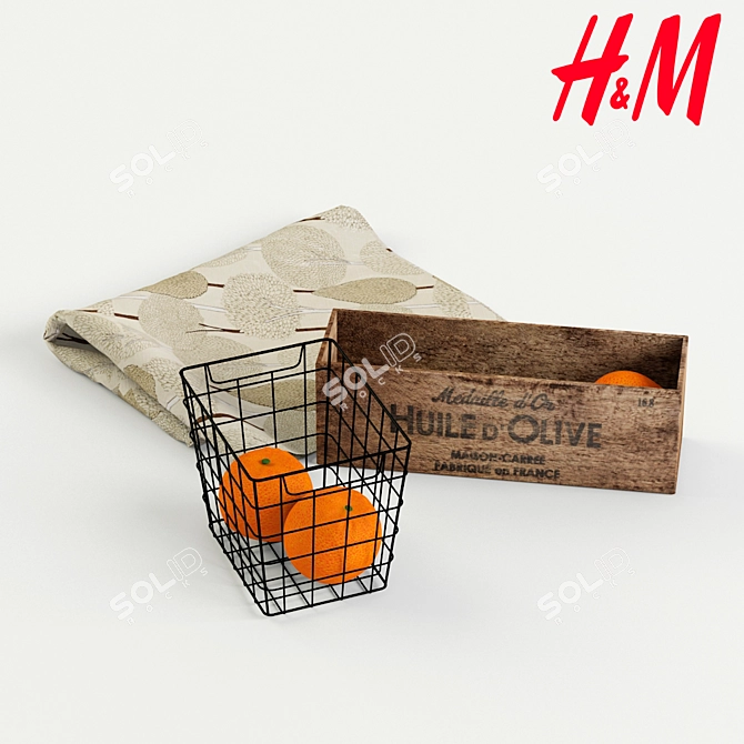 Modern Kitchen Decor Set - H&M Home Collection 3D model image 1