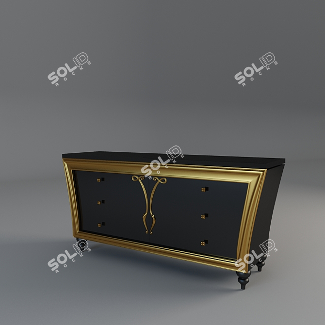 Italian Bedroom Set: Ellelux Ebano by Lanpas Factory 3D model image 2