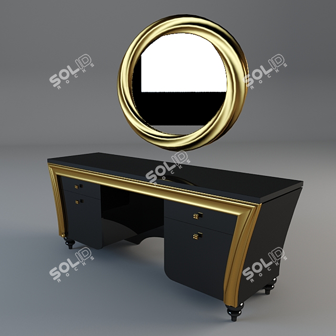 Italian Bedroom Set: Ellelux Ebano by Lanpas Factory 3D model image 3