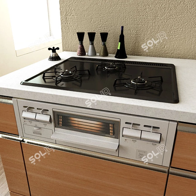 Harman DG32K1SQ1SV: Stylish Kitchen Upgrade 3D model image 2