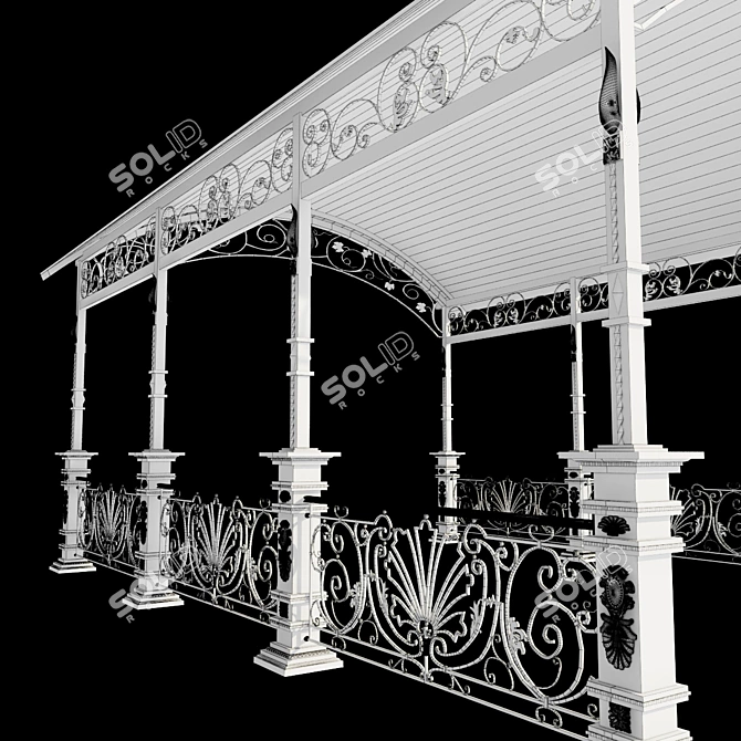 Elegant Forge Canopy 3D model image 2