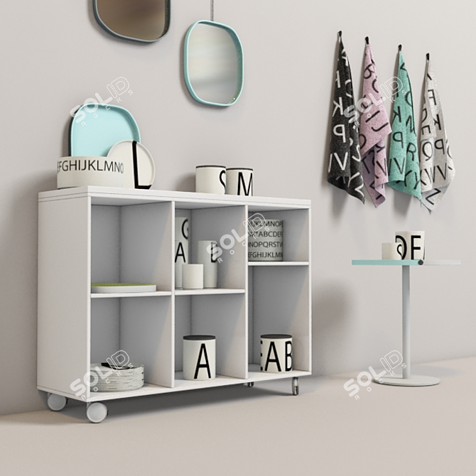 Design Letters Decoration Set 3D model image 1