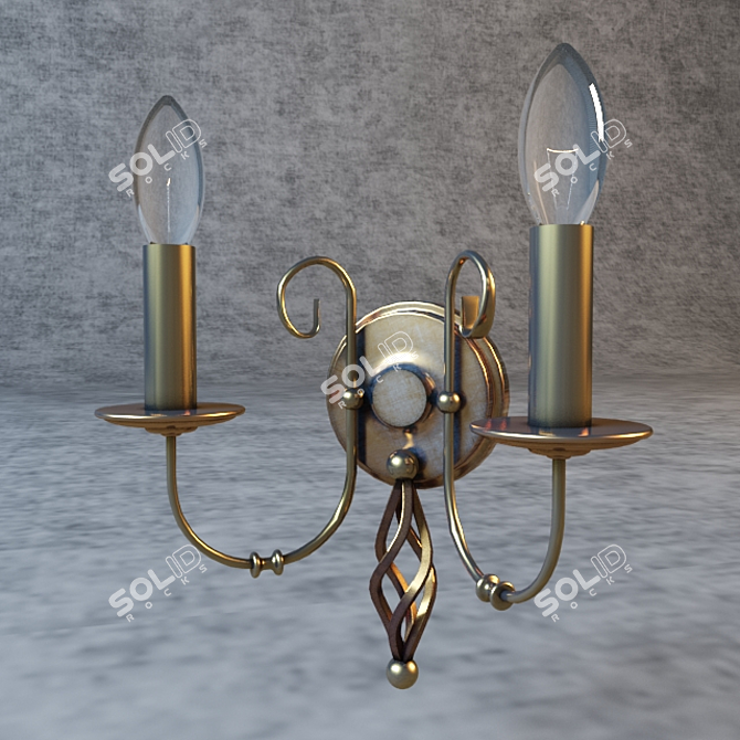 Artisan 2-Light Sconce by Elstead 3D model image 1