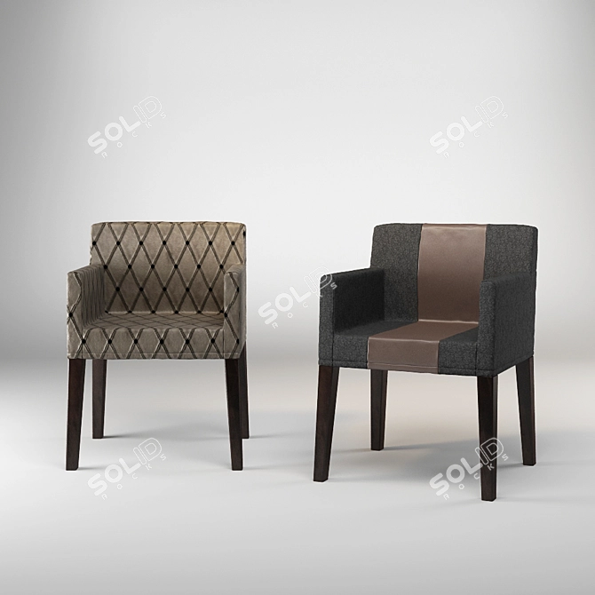 Casamilano Couture Chair - 58x56x79h 3D model image 1