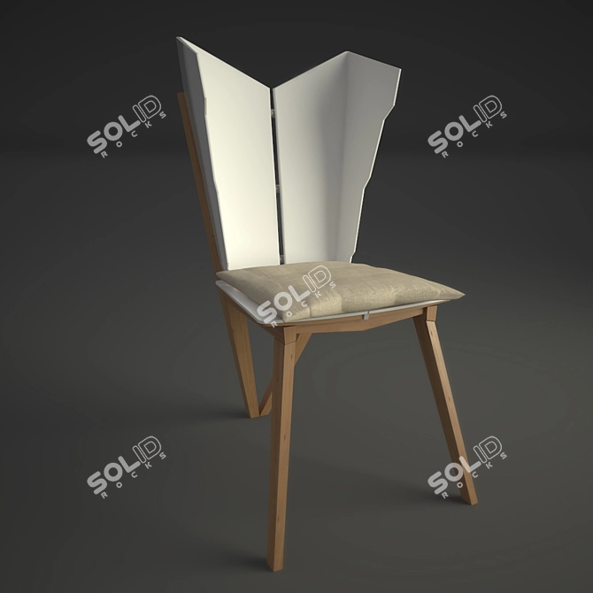 Futuristic Ash Chair 3D model image 1