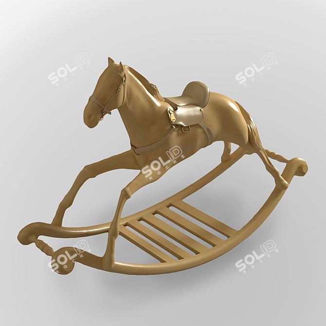Russian Polys Rocking Horse 3D model image 1