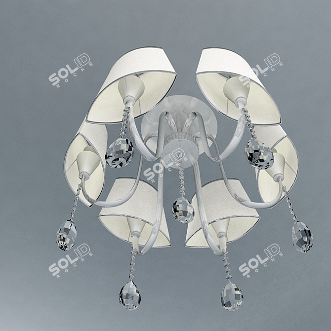 Elegant Breezelight Chandelier 3D model image 3