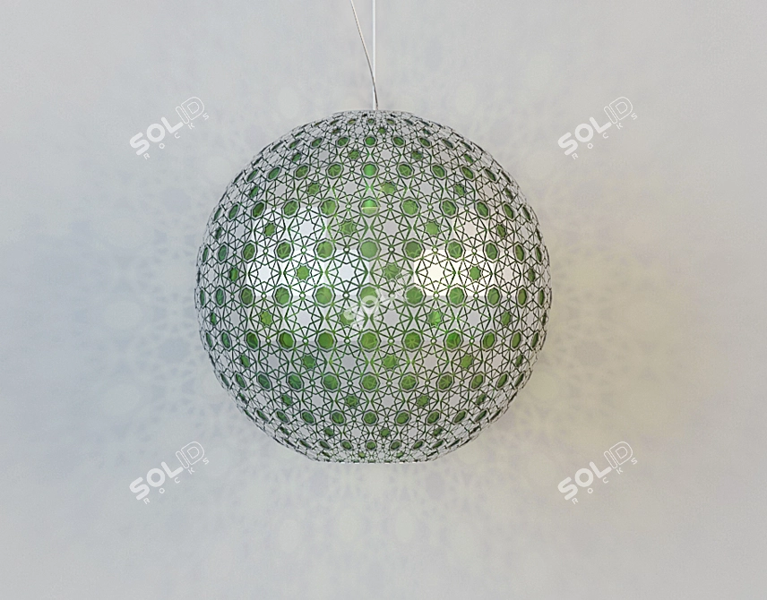 Sleek Ceiling Lamp 3D model image 1