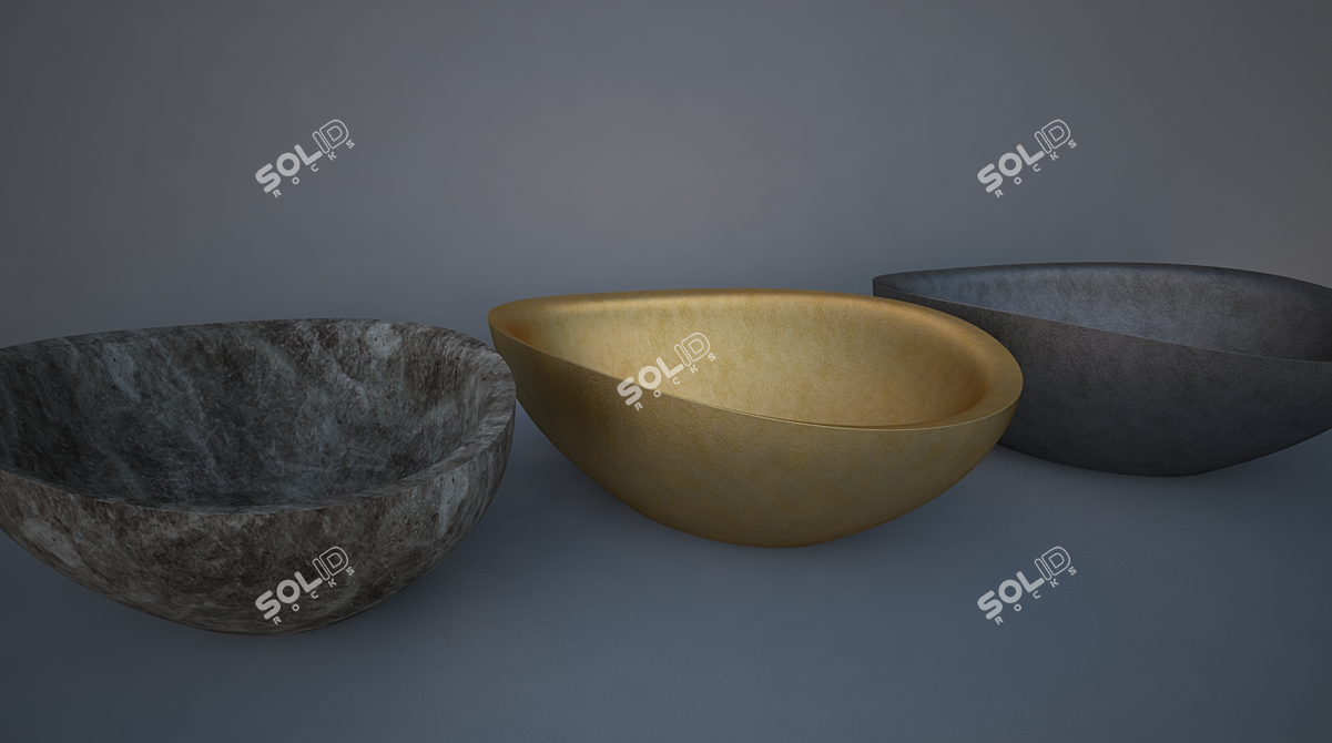 Serenity Circle Bath: Stone Forest 3D model image 3