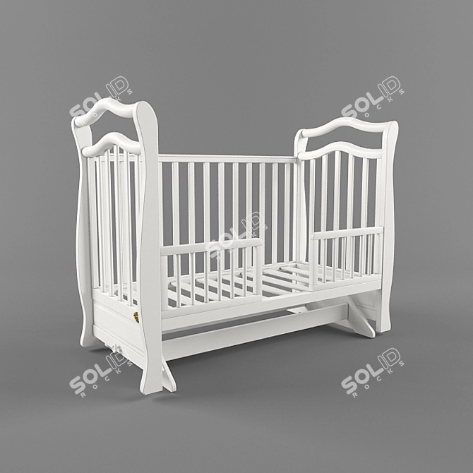 Magico White Swing Bed 3D model image 1
