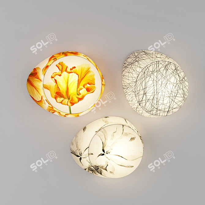 Exquisite Handmade Wagashi Dessert 3D model image 1