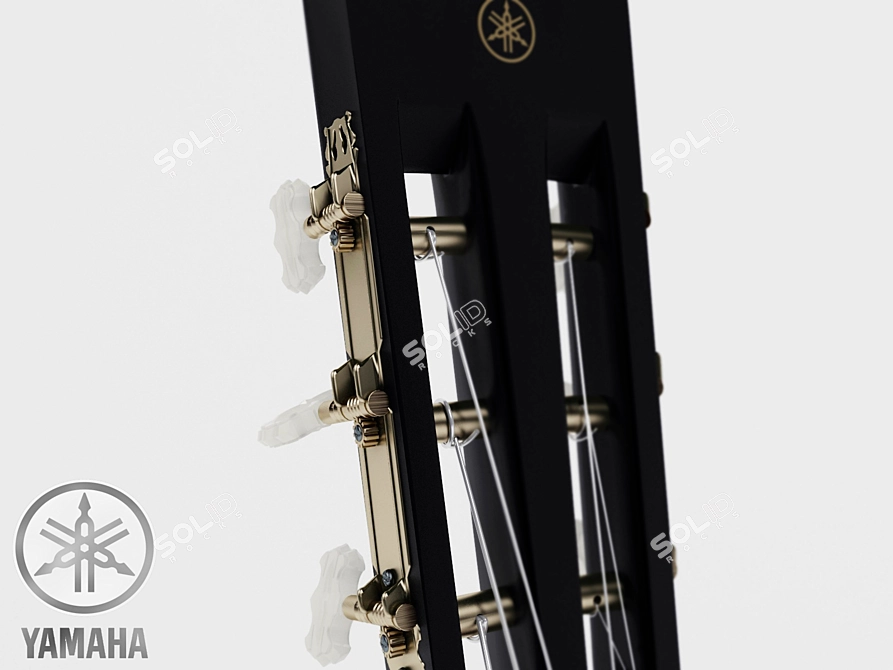 Yamaha 6-String Guitar 3D model image 2