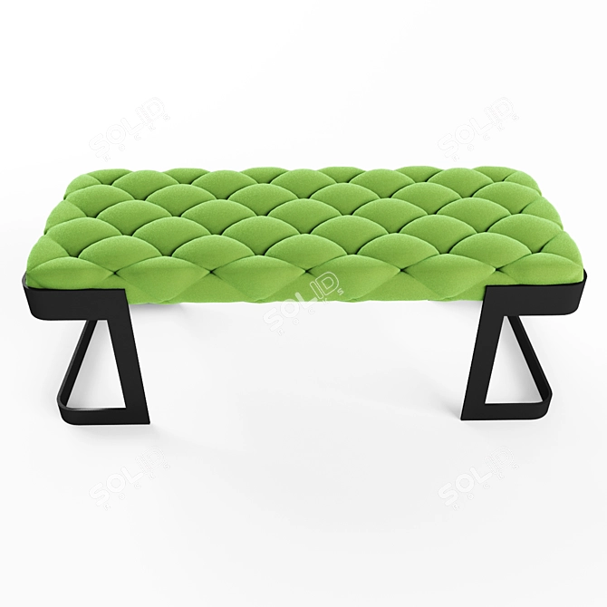 Luxury Bench - Modern Design, Two Color Options 3D model image 1