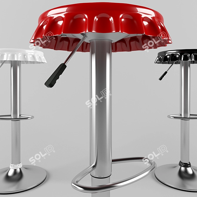 Modway Soda Bar Stool: Stylish Seating Solution 3D model image 2