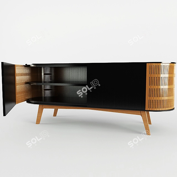 A-Linea Sideboard: Modern Elegance and Functionality 3D model image 2