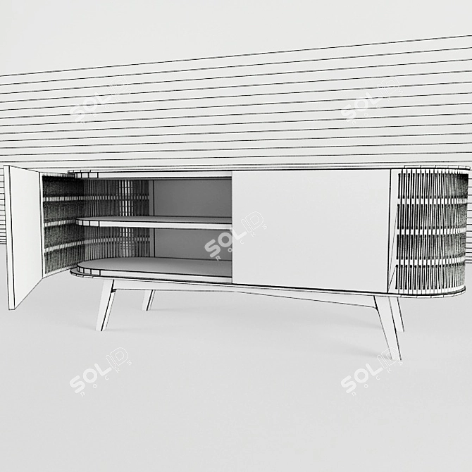 A-Linea Sideboard: Modern Elegance and Functionality 3D model image 3