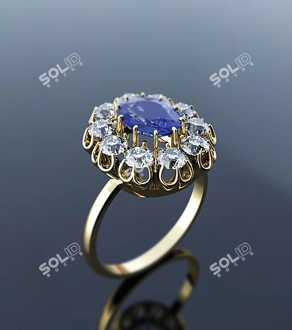Vintage Accountant Ring 3D model image 1