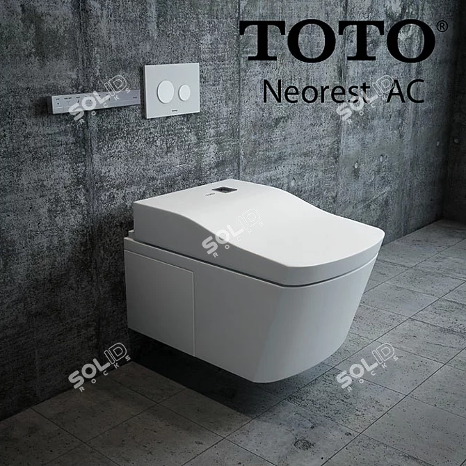 TOTO Neorest AC Toilet - Self-Cleaning with ewater+ and Actilight 3D model image 1