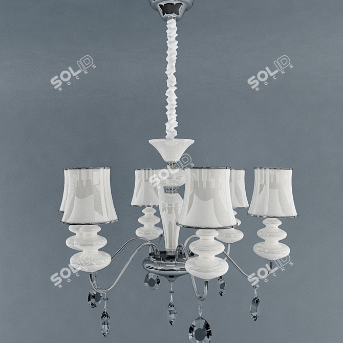 Breezelight Chandelier 1303: Elegant & Ethereal 3D model image 2