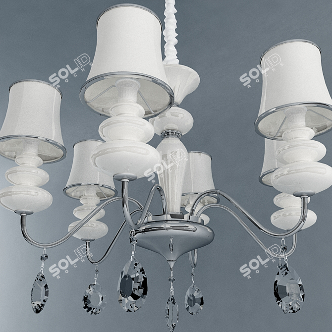 Breezelight Chandelier 1303: Elegant & Ethereal 3D model image 3