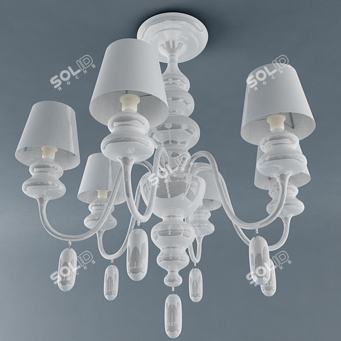 Elegant Breezelight Chandelier 3D model image 2