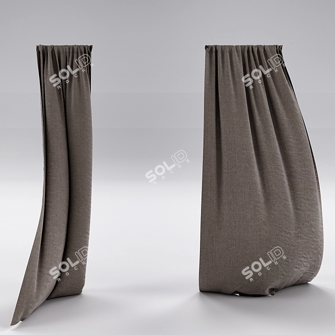 Elegant Curtain Set 3D model image 2