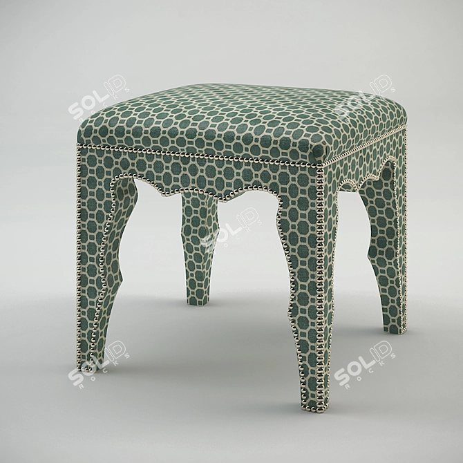 Elegant Ballerina Ottoman - 33-1031 3D model image 1