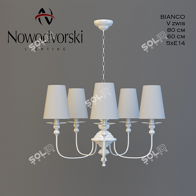 Elegant Nowodvorski Bianco Pendant Light 3D model image 1