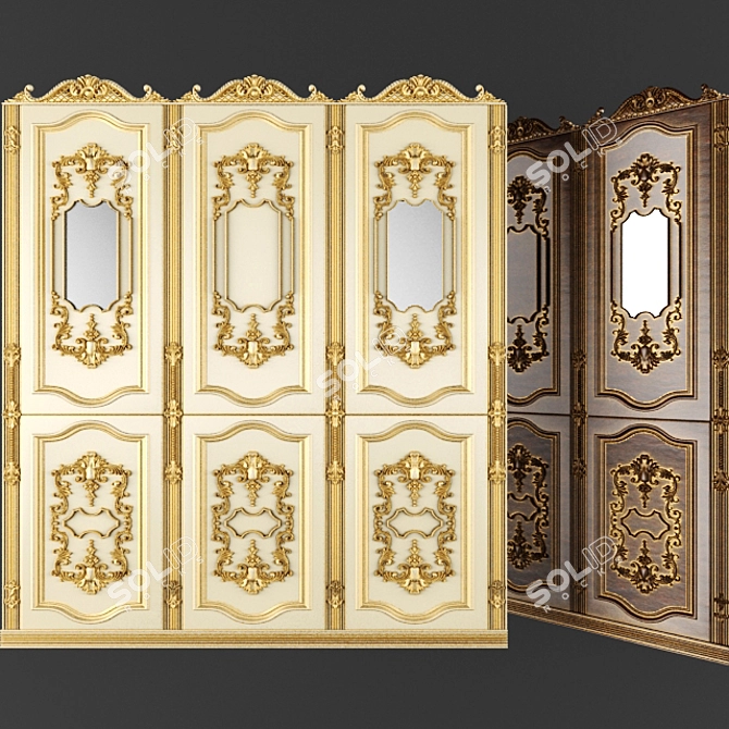 Elegant Wall Panels 3D model image 1