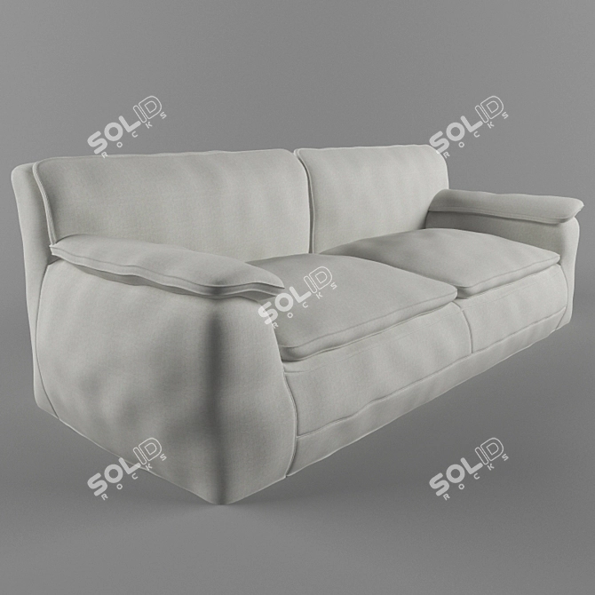 Elegant and Spacious Sofa 3D model image 1