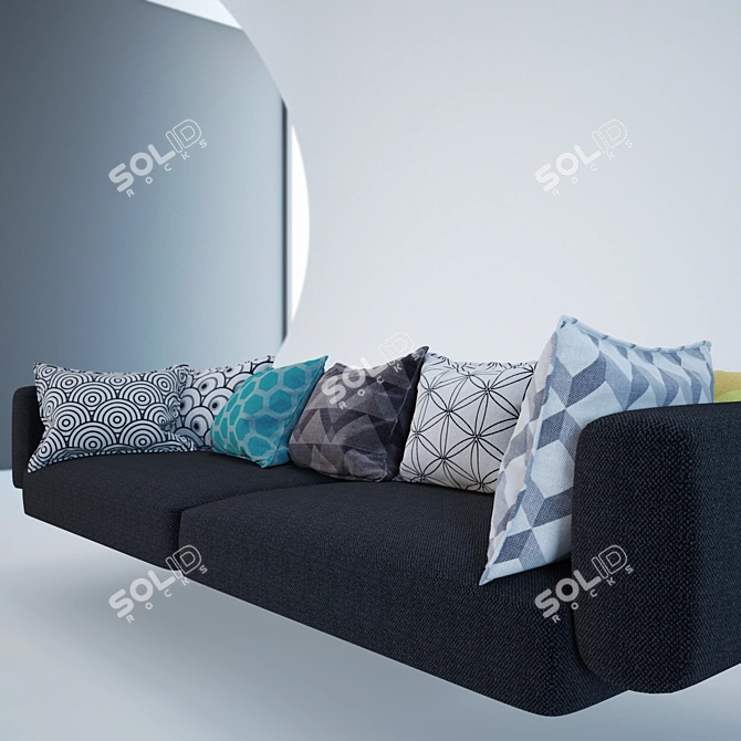 Cozy Cushions for Your Sofa 3D model image 2