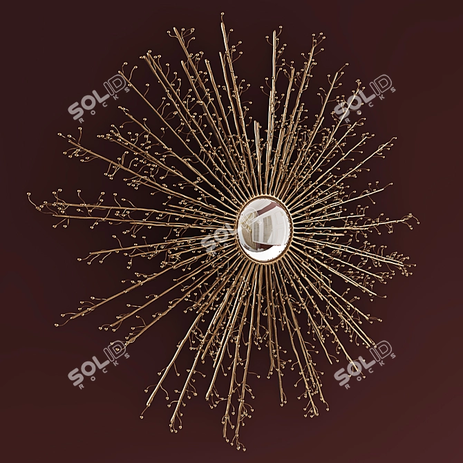 Berries Mirror Brass: Global Elegance 3D model image 1