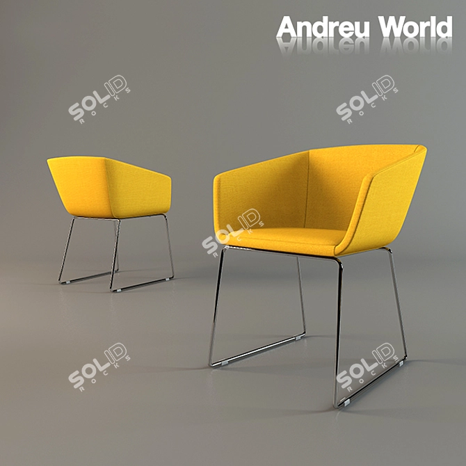 Modern Comfort with Andreu World 3D model image 1