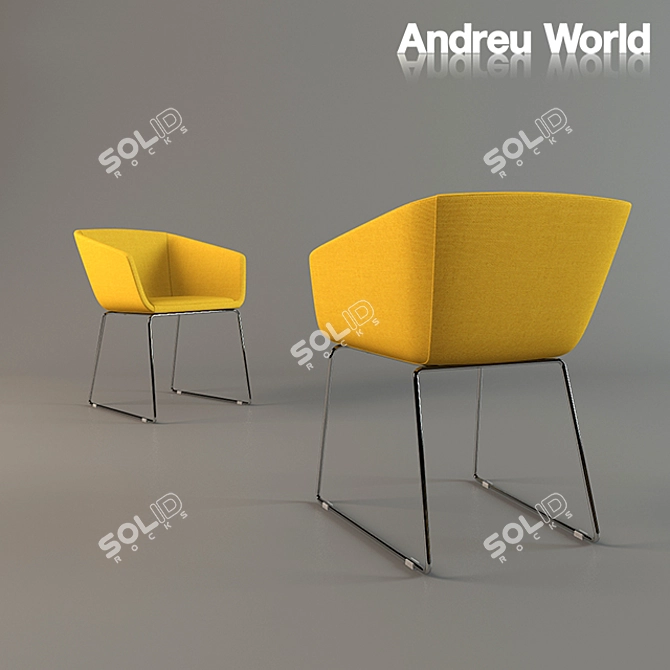 Modern Comfort with Andreu World 3D model image 2