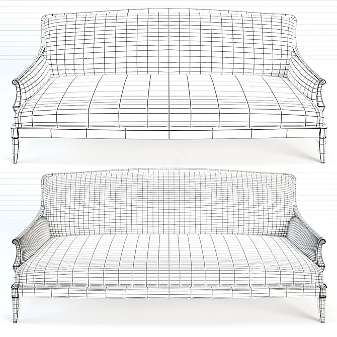 Contemporary NASU303 NAP Sofa 3D model image 2